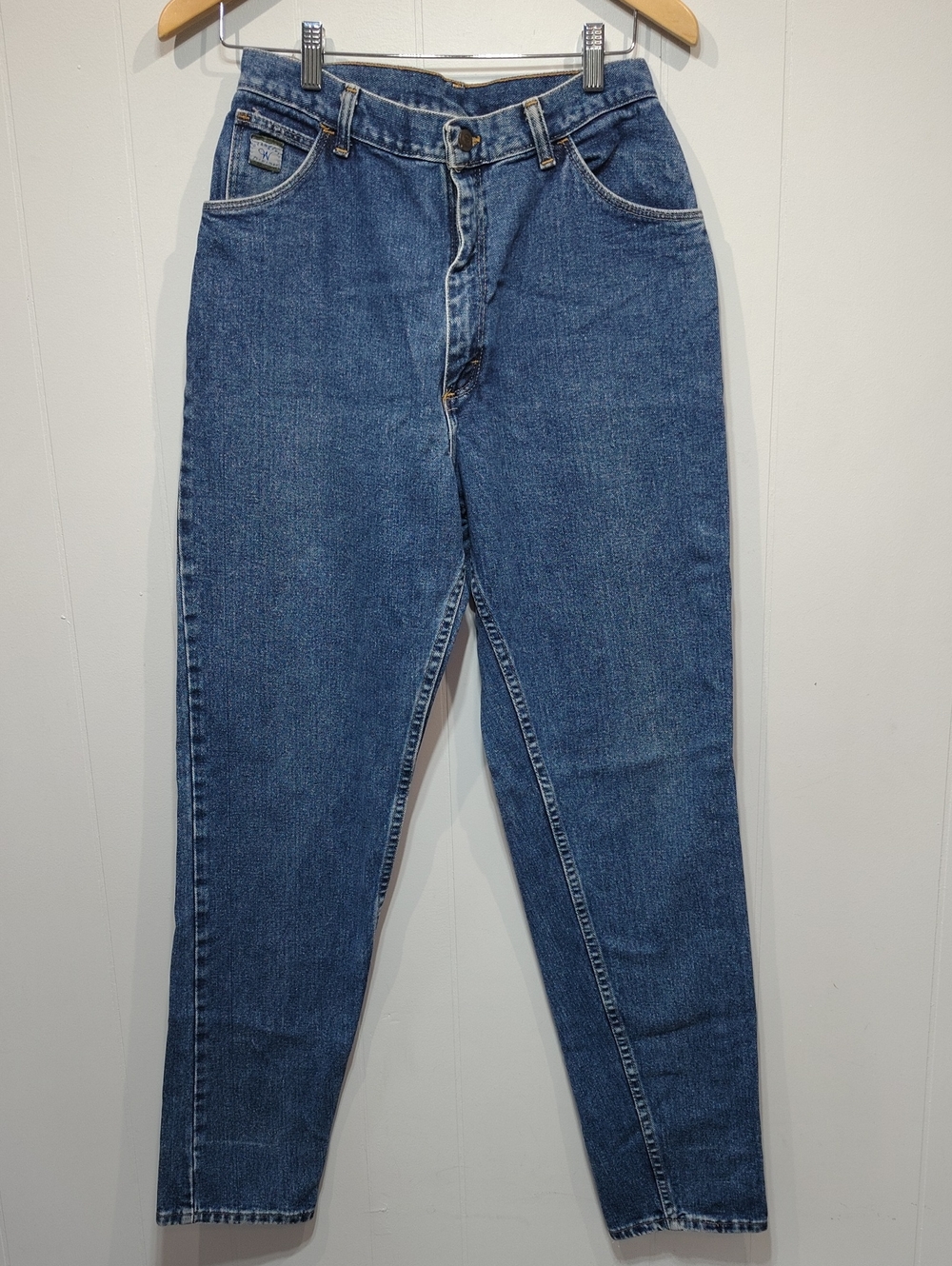 Vintage Wrangler for Women High Rise Mom Jeans 12x32 Medium Wash Tapered USA